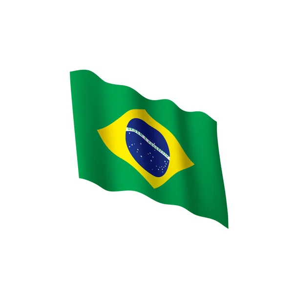 Brezilya bayrağı, vektör illüstrasyonu — Stok Vektör