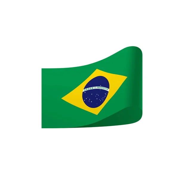 巴西国旗，矢量图解 — 图库矢量图片