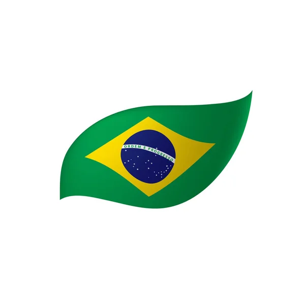 Bandera de Brasil, ilustración vectorial — Vector de stock