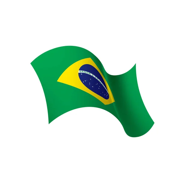 Brasilianische Flagge, Vektorabbildung — Stockvektor