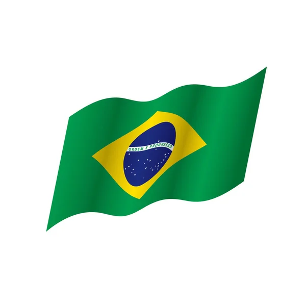 Brazil flag, vector illustration — Stock Vector