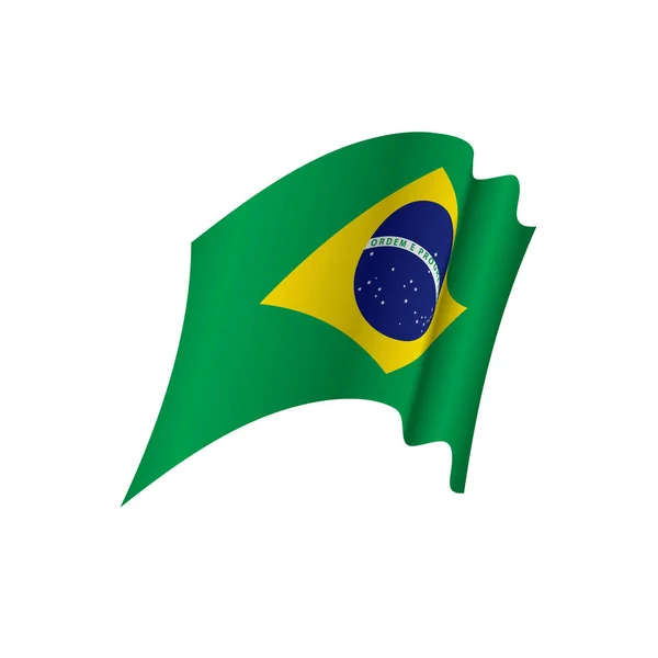 Brasiliansk flagga, vektorillustration — Stock vektor