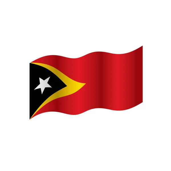 Bandera de Timor Oriental, ilustración vectorial — Vector de stock