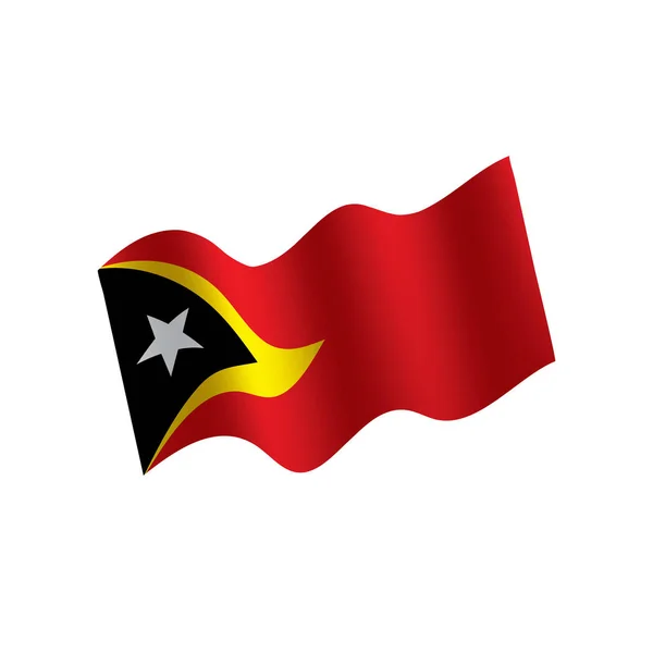 Ανατολικό Τιμόρ σημαία, εικονογράφηση διάνυσμα — Διανυσματικό Αρχείο