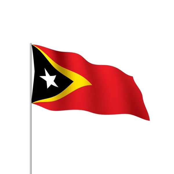 Oost-timor vlag, vectorillustratie — Stockvector