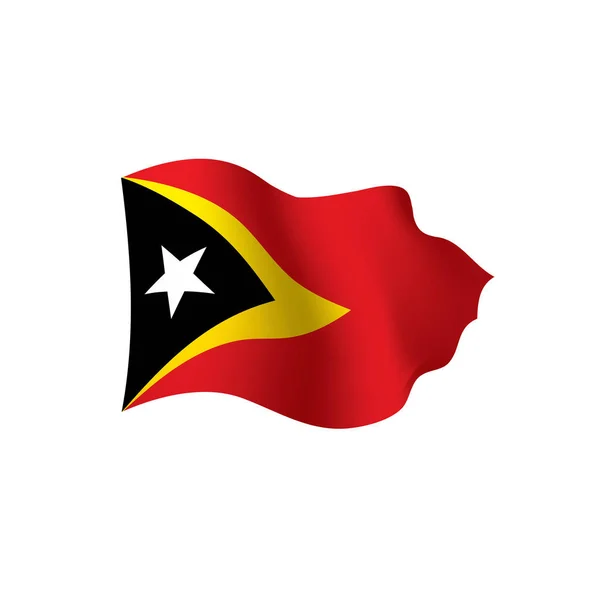 Oost-timor vlag, vectorillustratie — Stockvector