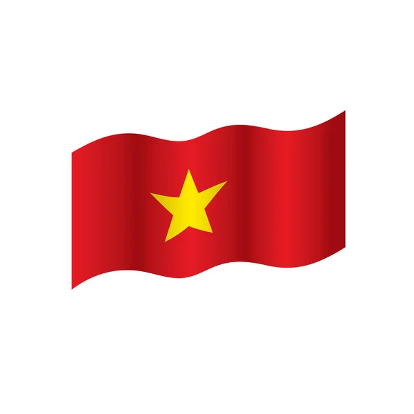 Bandera de Vietnam, vector de ilustración — Vector de stock