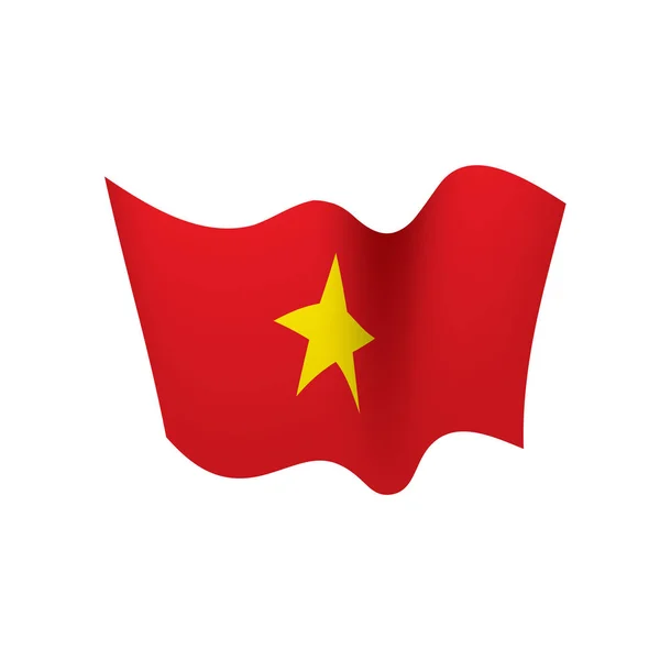 Bandera de Vietnam, vector de ilustración — Vector de stock