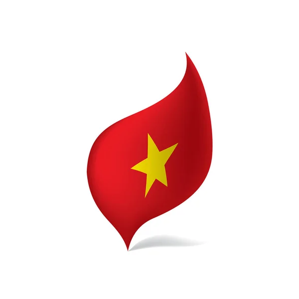 Vietnam bandiera, illustrazione vettoriale — Vettoriale Stock