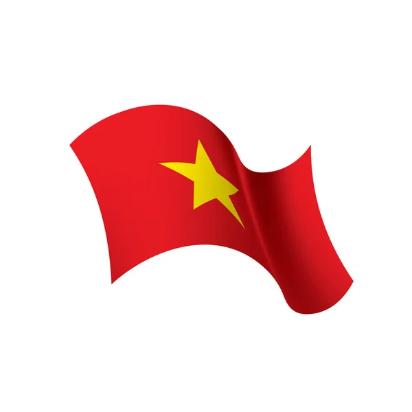 Bendera vietnam, ilustrasi vektor - Stok Vektor