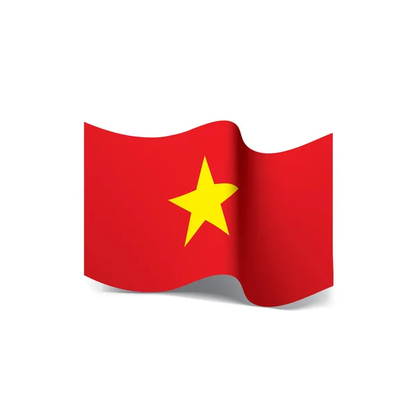 Bendera vietnam, ilustrasi vektor - Stok Vektor