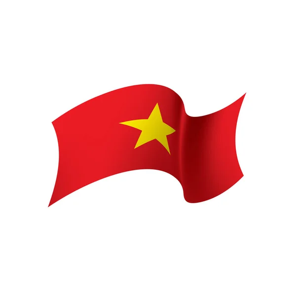 Vietnam vlag, vector illustratie — Stockvector