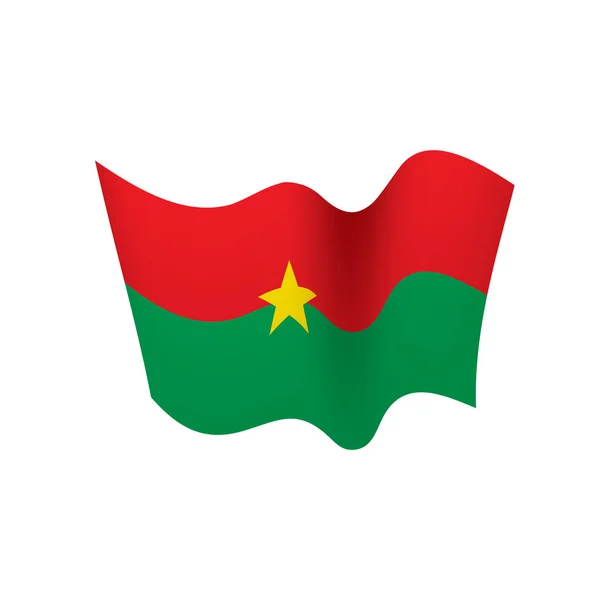 Bandera de Burkina Faso, ilustración vectorial — Vector de stock