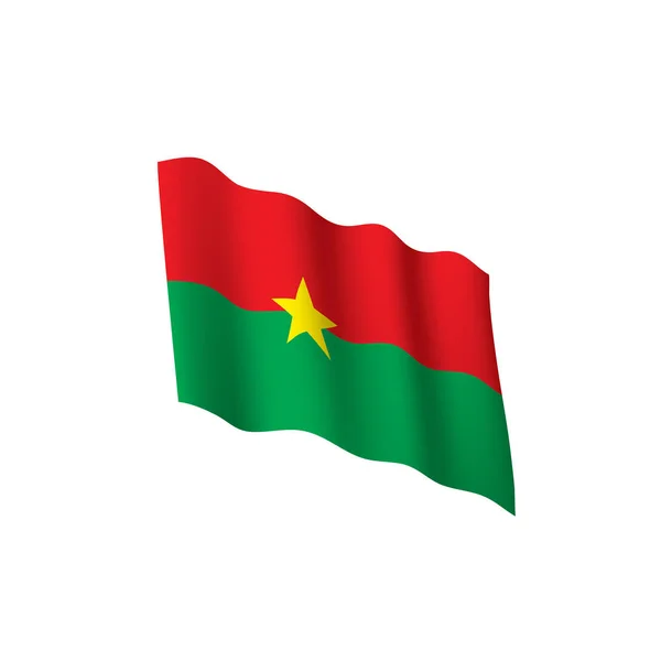 De vlag van Burkina Faso, vectorillustratie — Stockvector