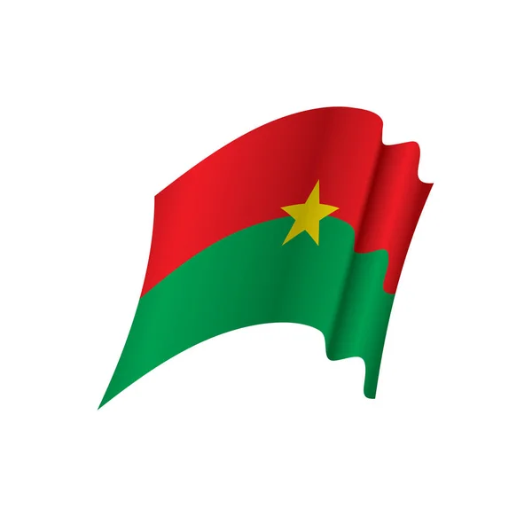 Bandera de Burkina Faso, ilustración vectorial — Vector de stock