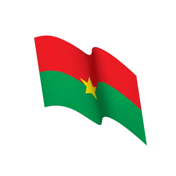 Bandiera Burkina Faso, illustrazione vettoriale — Vettoriale Stock