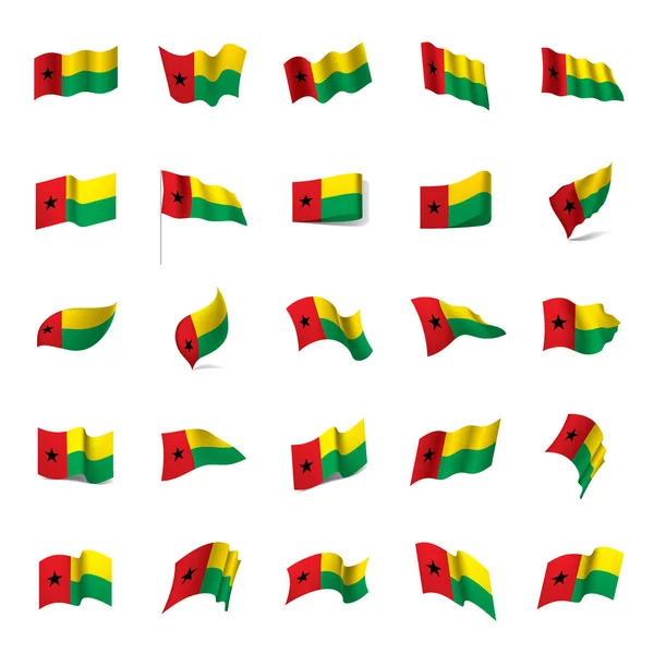 Guinea-Bissau-Flagge, Vektorillustration — Stockvektor