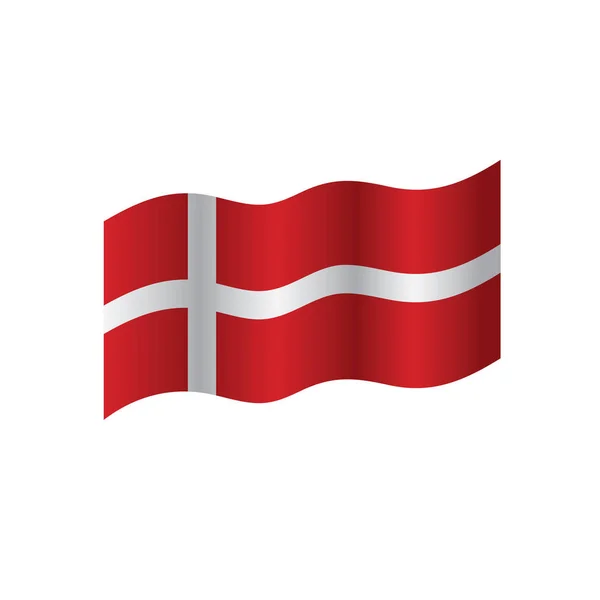 Denemarken vlag, vectorillustratie — Stockvector