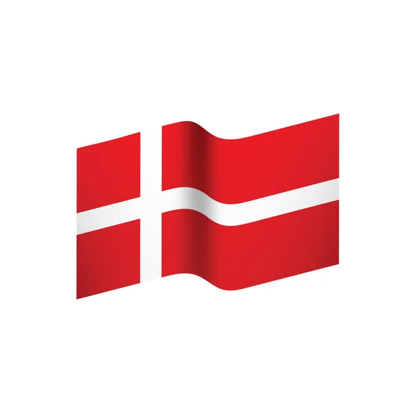 Флаг Дании, векторная иллюстрация — стоковый вектор