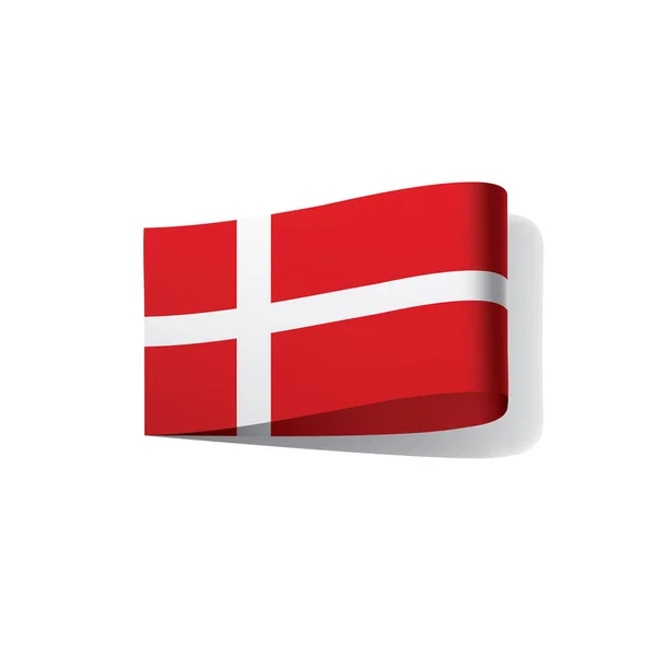 Danimarca bandiera, illustrazione vettoriale — Vettoriale Stock
