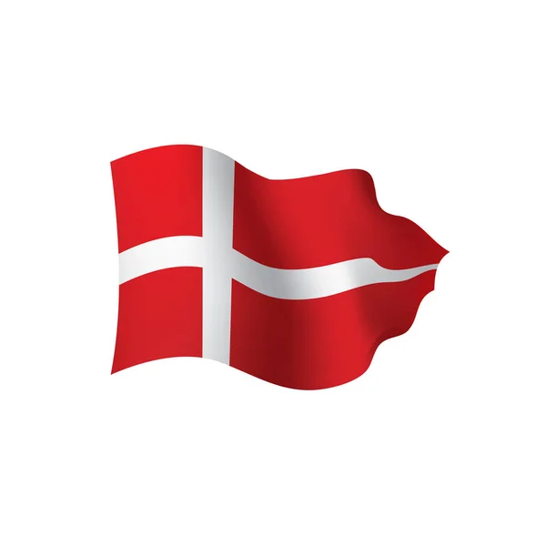 Denemarken vlag, vectorillustratie — Stockvector