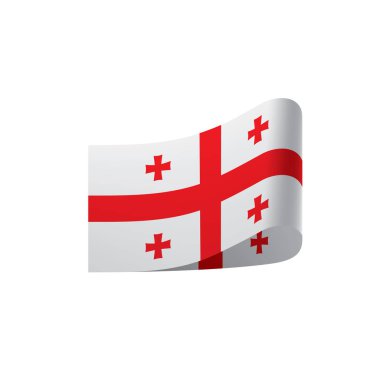 Georgia bayrak, vektör çizim