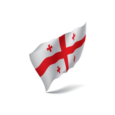 Georgia bayrak, vektör çizim