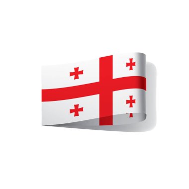 Georgia bayrak, vektör çizim