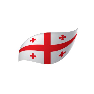 Georgia bayrak, vektör çizim