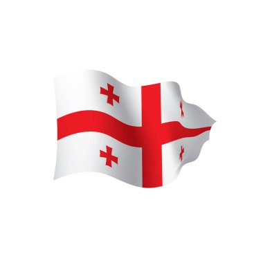 Georgia bayrak, vektör çizim