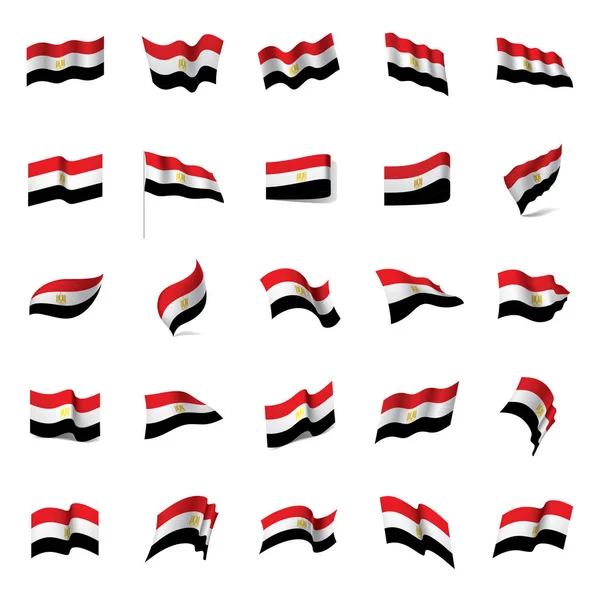 Egypten flagga, vektorillustration — Stock vektor
