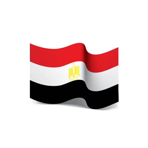 Vlajka Egypta, vektorové ilustrace — Stockový vektor