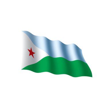 Cibuti bayrağı, vektör çizim