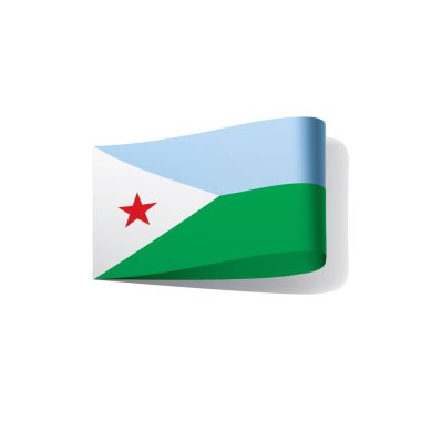 Cibuti bayrağı, vektör çizim