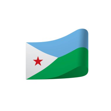 Cibuti bayrağı, vektör çizim