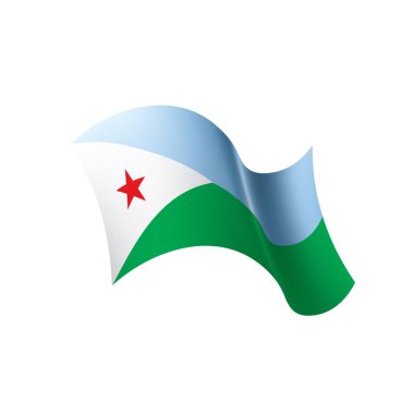 Cibuti bayrağı, vektör çizim