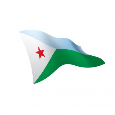 Cibuti bayrağı, vektör çizim