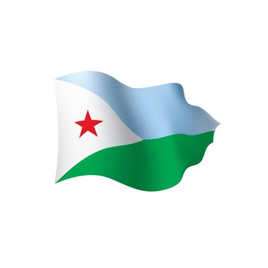 Cibuti bayrağı, vektör çizim