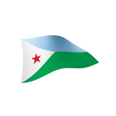 Cibuti bayrağı, vektör çizim