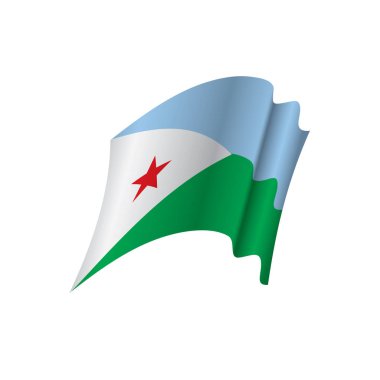 Cibuti bayrağı, vektör çizim