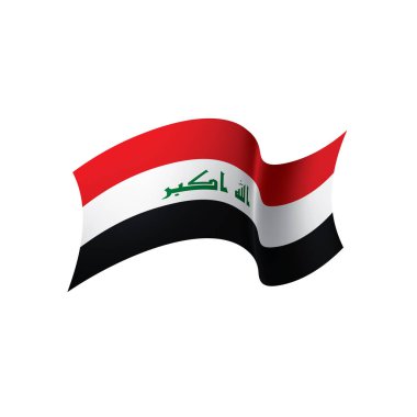 Irak bayrağı, vektör çizim