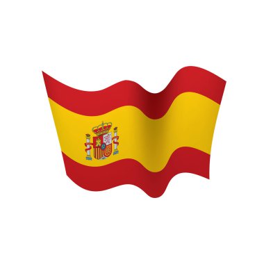 İspanya bayrağı, vektör illüstrasyonu