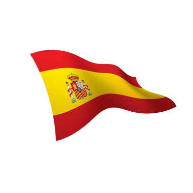 İspanya bayrağı, vektör illüstrasyonu