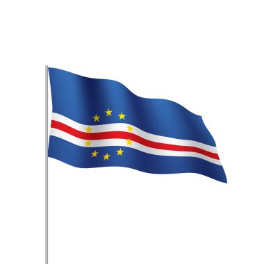 Cape Verde bayrak, vektör çizim