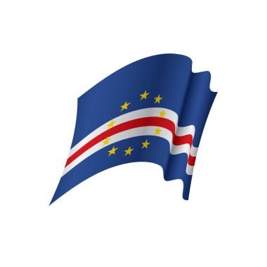 Cape Verde bayrak, vektör çizim
