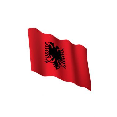 Arnavutluk bayrağı, vektör çizim