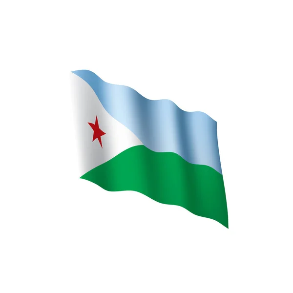 Djibouti flag, vector illustration — Stock Vector