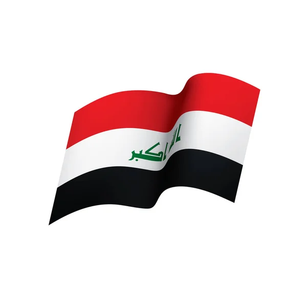 Bandera iraquí, ilustración vectorial — Archivo Imágenes Vectoriales