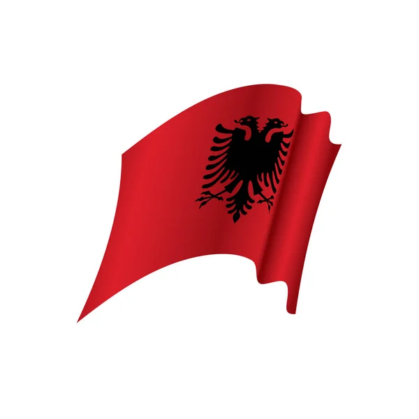 Bandera de Albania, vector de ilustración — Archivo Imágenes Vectoriales