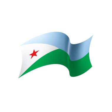 Cibuti bayrağı, vektör çizim